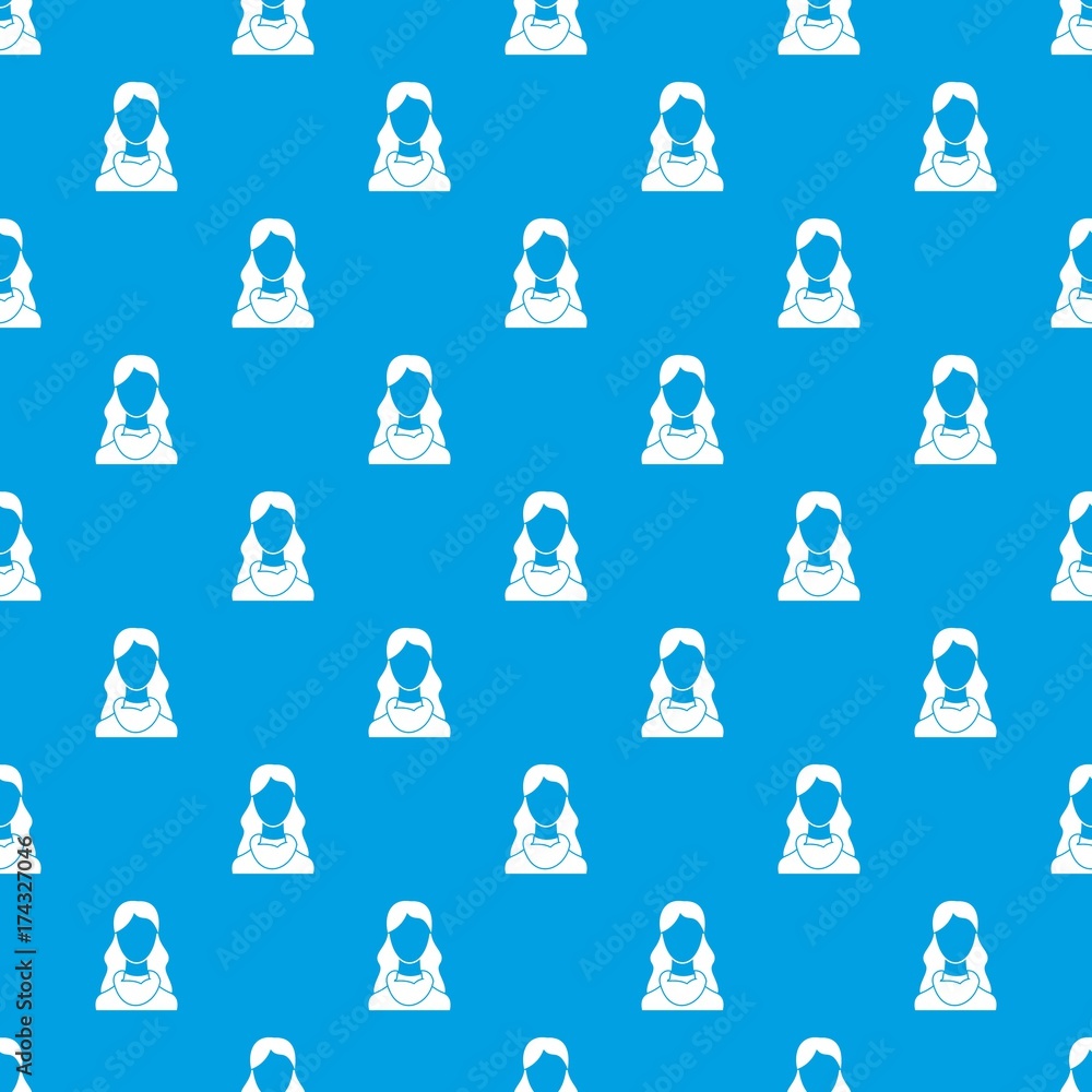 Woman pattern seamless blue Woman pattern seamless blue