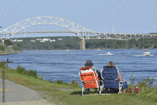 Couple at the Cape Cod Canal photo