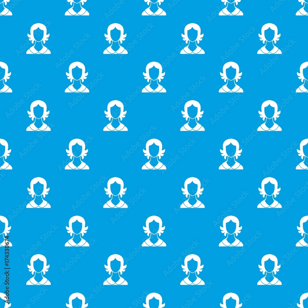 Woman pattern seamless blue Woman pattern seamless blue