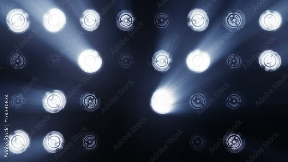 Lights flashing spotlight wall
