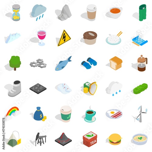 Brumal icons set, isometric style