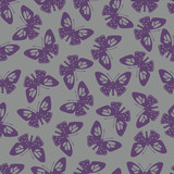 Butterfly vector illustration on a seamless pattern background