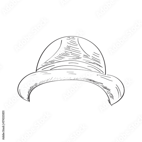 Isolated outline of a hipster hat, Vector illustration