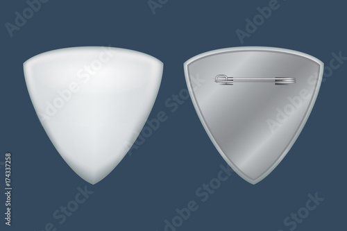 Police badge mockup, realistic style
