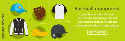 Baseball equipment banner horizontal concept