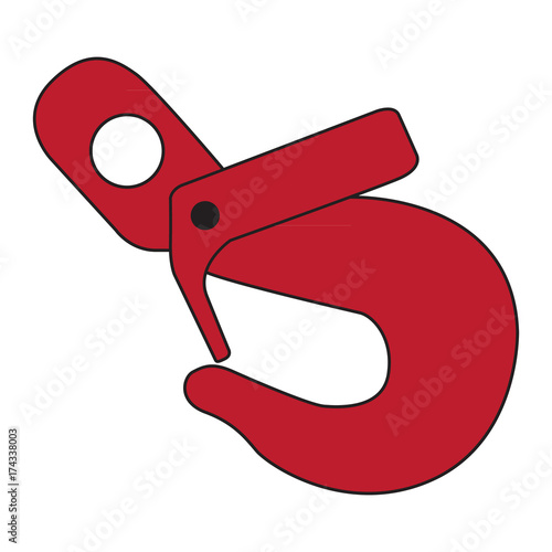 Vector image of shaft hook