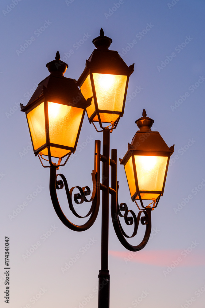 luminous street lamp