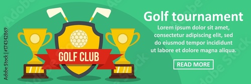 Golf tournament banner horizontal concept photo