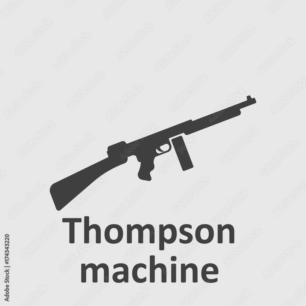 Machine Gun grey icon. Machine Gun grey icon.