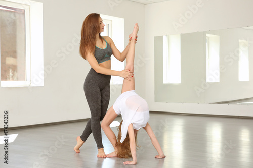 Trainer with beautiful youn...