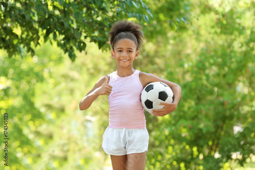 Cute African American girl ...