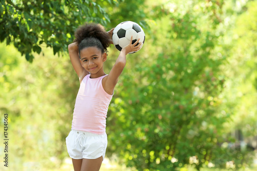 Cute African American girl ...