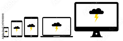 Geräte - Gewitterwolke - Vorsicht