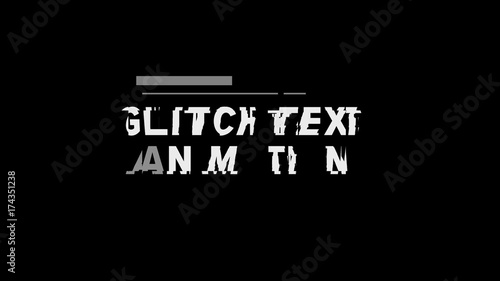 Glitch Text Title Overlay Animation