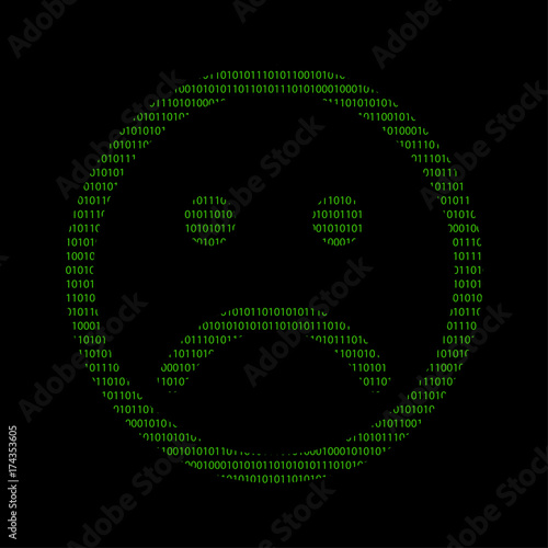 Hacker - 101011010 Icon - unglücklicher Smiley