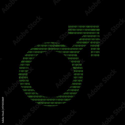 Hacker - 101011010 Icon - Symbol für Mann