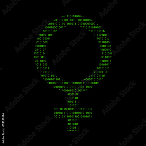 Hacker - 101011010 Icon - Symbol für Frau