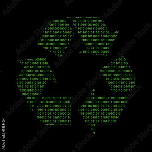 Hacker - 101011010 Icon - Recycling