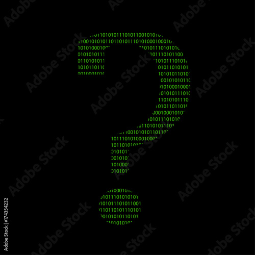 Hacker - 101011010 Icon - Fragezeichen