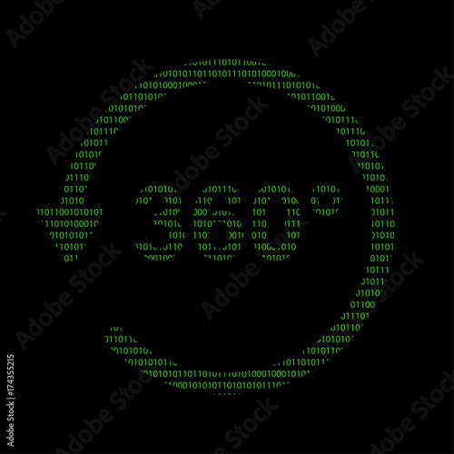 Hacker - 101011010 Icon - 360 Grad Umdrehung