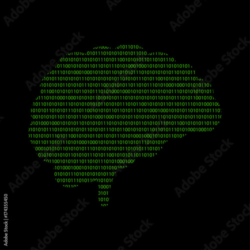 Hacker - 101011010 Icon - Gehirnhälfte