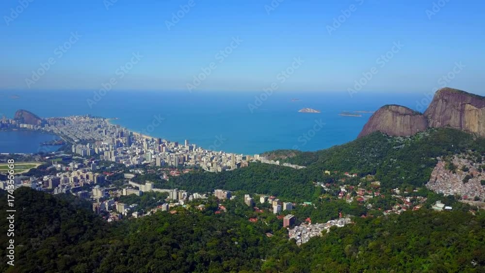 Ipanema & Copacabana Beach in Rio de Janeiro Aerial Video Footage Ipanema & Copacabana Beach in Rio de Janeiro Aerial Video Footage