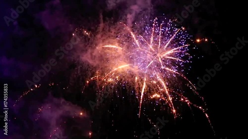 Feuerwerk Video mit Text für 8 Sekunden in spanischer Sprache, 