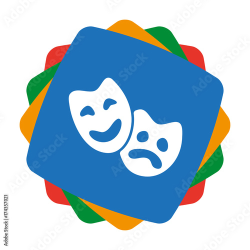 App Icon bunt - Kultur - Theater - Schauspiel - Masken
