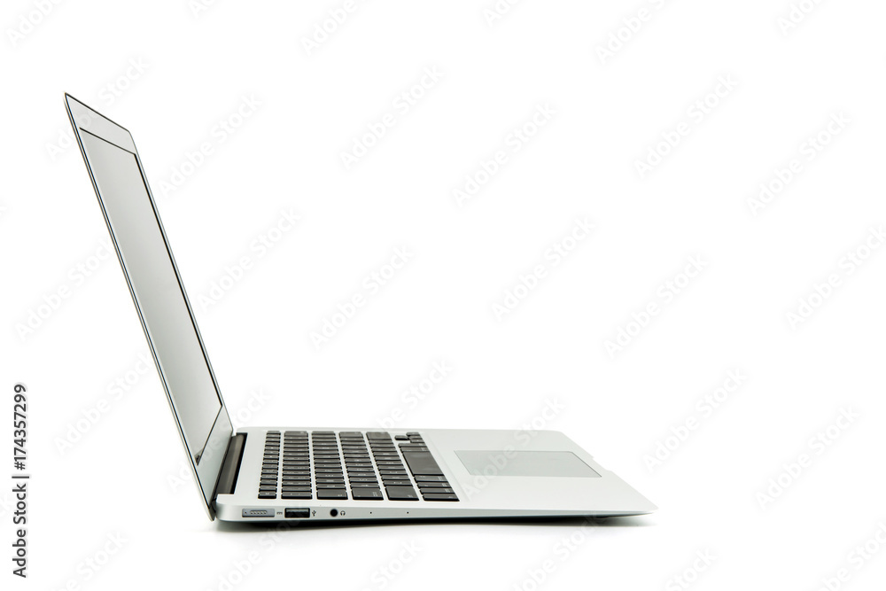Laptop, notebook computer with copy space isolated on white background. Laptop, notebook computer with copy space isolated on white background.