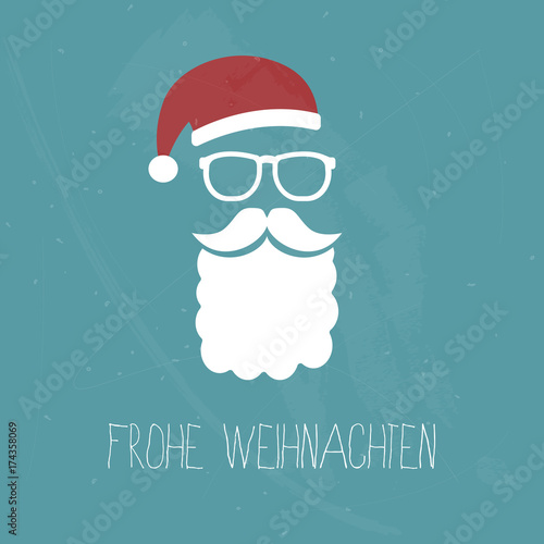 Frohe Weihnachten - Weihnachtsmann mit Sonnenbrille