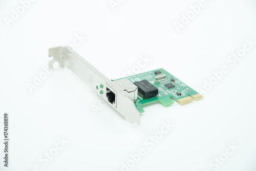 LAN card isolated on white background