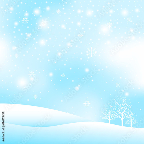 christmas snow and winter background vector illustration © cylnone