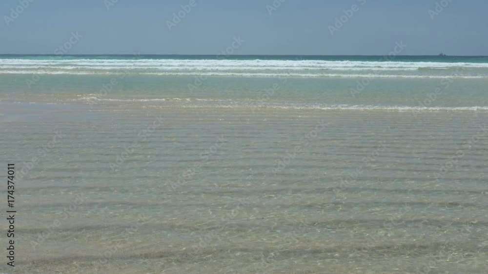 Shoreline of Pedn Vounder Beach at low tide, June day. Shoreline of Pedn Vounder Beach at low tide, June day.