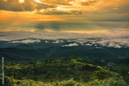 Morning Mist with Mountain  sea of mis