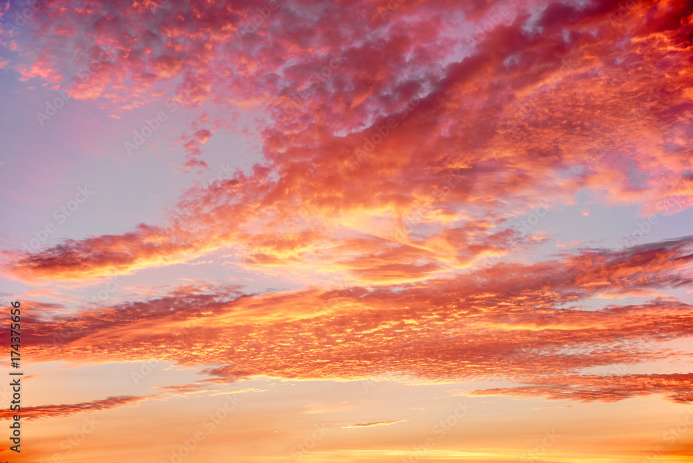 Obraz premium burning sunset