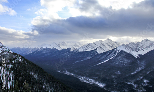 Wallpaper Mural Winter view of Rocky mountains in Banff, Alberta, Canada Torontodigital.ca