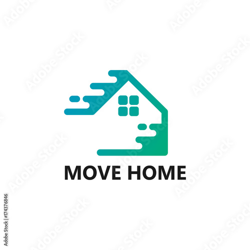 Move Home Logo Template Design