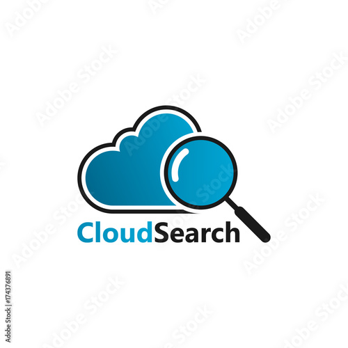 Cloud Search Logo Template Design