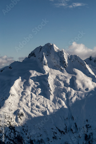 Aerial View of Tentalus Range in Squamish, British Columbia, Canada.