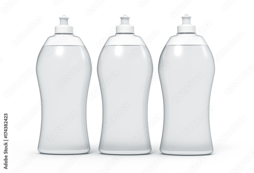 3D rendering Dishwashing liquid 3D rendering Dishwashing liquid