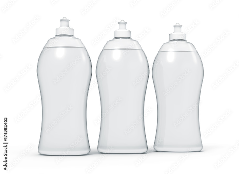 3D rendering Dishwashing liquid 3D rendering Dishwashing liquid