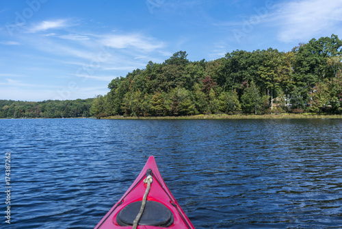Kayaking on Fawn Lake, Pennsylvania