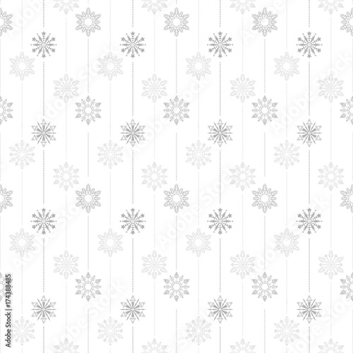 frozen crystal Snowflake basic vertical line seamless pattern texture background vector  in white gray tone