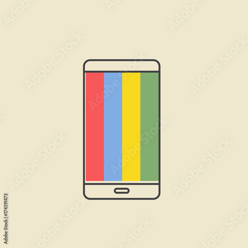 Vector of mobile phone icon