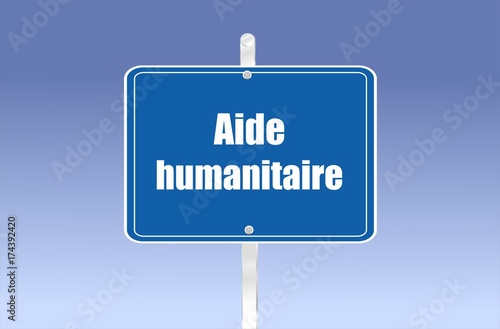 panneau aide humintaire