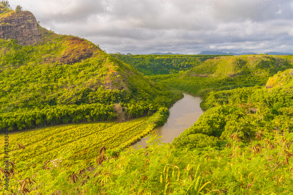 Obraz premium Wailua River Valley