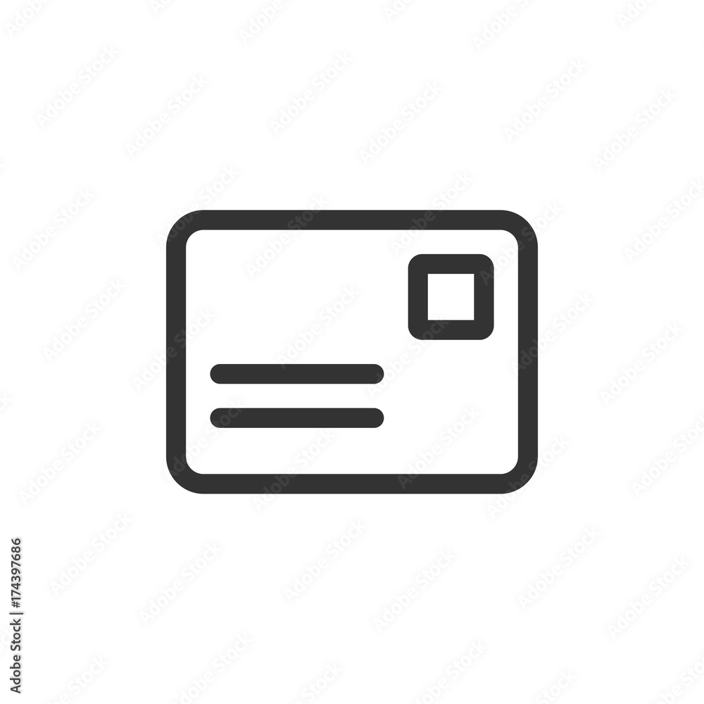 Communication Line - Postcard Icon