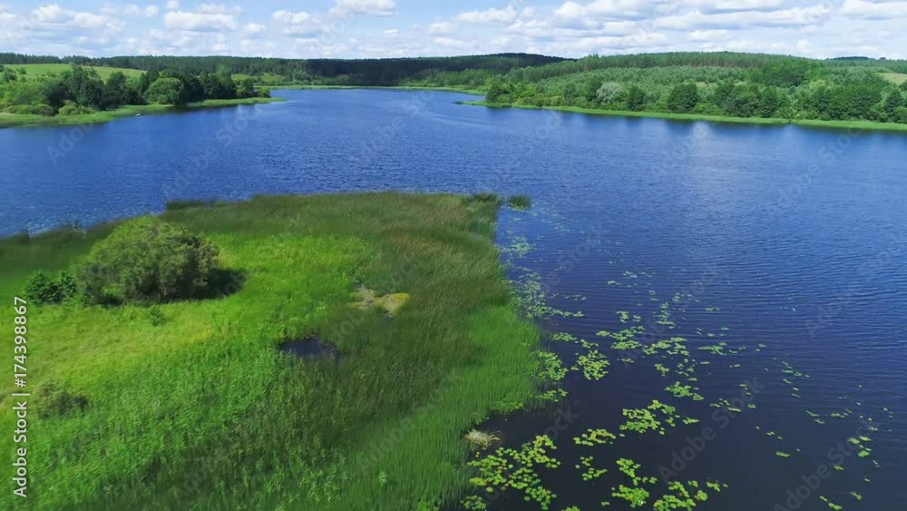 flight over lakes and meadows land flight over lakes and meadows land