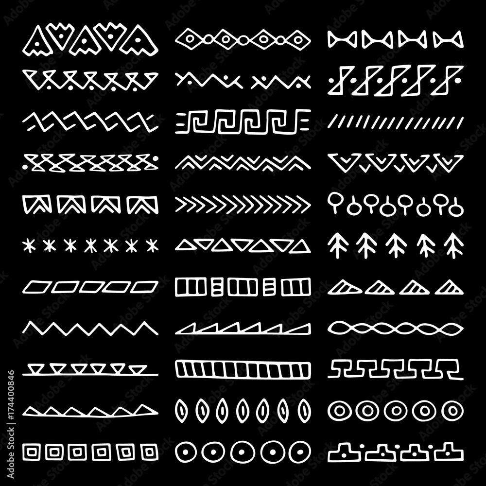 Set of Hand Drawn Vector Dividers Set of Hand Drawn Vector Dividers