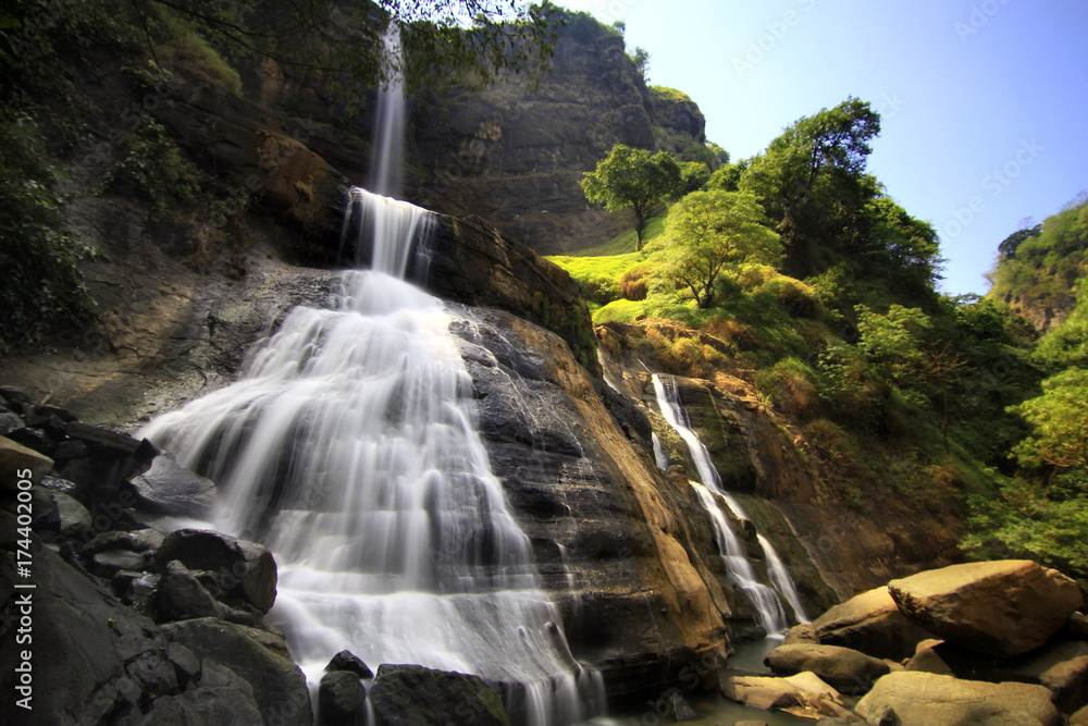 Cikanteh Waterfall at Ciletuh Geopark
